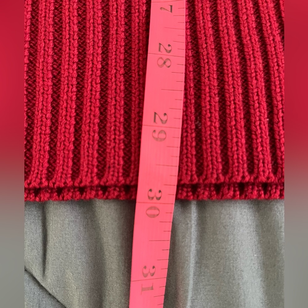 ALFANI Women's NWOT Ribbed 2-Tone (Red/Purple) Turtleneck Sweater. Size: (XL). - Picture 10 of 10